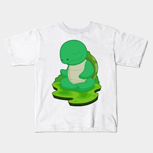 Turtle Yoga Fitness Meditation Kids T-Shirt